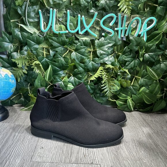 VIVAIA Ryan Pro Black W's Ankle Boots Pull on Chelsea Square-toe 38/US 7 - Picture 1 of 9
